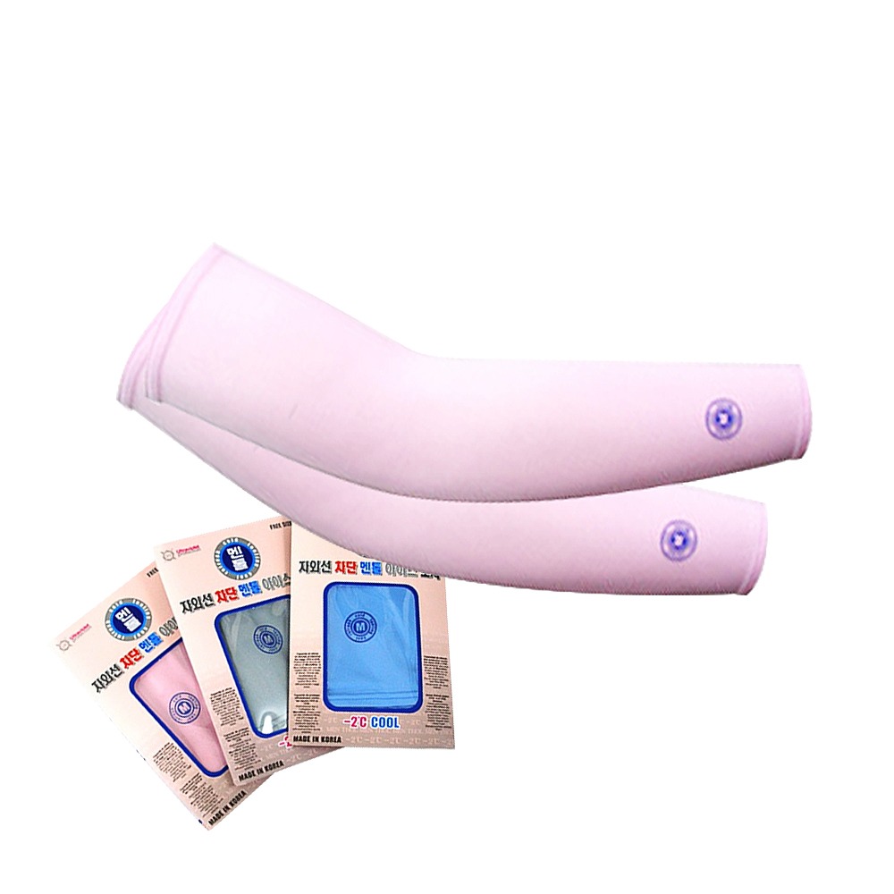 액트국산 멘톨 쿨토시- 색상 핑크 자외선차단 기능성 팔토시